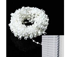 Without brand LMY-BYCPJ, 1pc 10M Start-Zubehör Weiß Vertikal-Lamellen Bottom Link-Korn-Kette Teile Bad Schlafzimmer Ersatzteile Jalousien Roman Shade Shutter (Color : White)