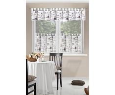 Eurofirany FIR/CAFE/2/BEZ Gardine Cafe, Schlaufenschal, 140 x 90, cremig