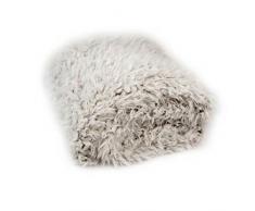 Nielsen Wohndecke Jona, 150x200 cm, Beige/Braun, flauschig weiche warme Kuscheldecke, gemütliche Decke, Felldecke, Fellimitat, Couchdecke, Sofadecke, Schlafdecke