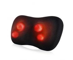 MaxKare Massagekissen Shiatsu Massagegeräte für Nacken Schulter Rücken, Elektrische Nackenmassagegerät mit Wärmefunktion und 3D-rotierenden Massageköpfen für Muskelschmerzen Erleichterung