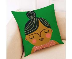 Amphia - Karikatur Charakter Auto Taille Kissenbezug,Baumwolle Leinen Platz Hause Dekorative Dekokissen Fall Sofa Taille Kissenbezug（Bettwäsche aus Baumwolle,45cmx45cm）