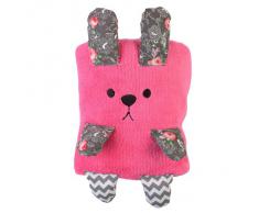 Babydecke Hase, pink (süße Kinderdecke z.B. für unterwegs)