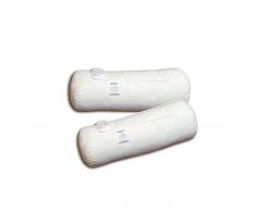 beties „Publik“ Federkissen Nackenrolle 2er Set 15x40 cm (echte Federn) vielfältige Größenauswahl, waschbar traditionell gefertigt Farbe Creme