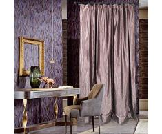 FSYGZJ Vorhang Blickdicht Wärmegedämmte Verdunkelungsvorhänge, Gestreifte Jacquard Vorhang, Ösenschal Vorhänge für Raumverdunklungs 1 Panels 125 * 140 cm,Lila,125 * 140cm