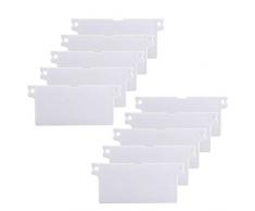 HO2NLE 10pcs Lamellenvorhänge Beschwerungsplatten Lamellenvorhang 89 mm (3,5 Zoll) Vertikaljalousien Gewichten Lamellen Weiß Vertical Blinds für Vorhang Tür Fenster Wohnzimmer