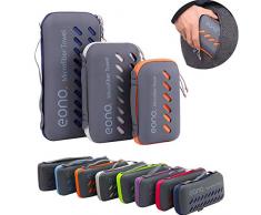 Eono by Amazon - Mikrofaser Handtücher, 8 Farben - kompakt, Ultra leicht & schnelltrocknend - Microfaser Handtücher – Perfekte Sporthandtuch, Strandhandtuch, Reisehandtuch und Badehandtücher