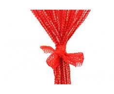 Deichflausen Fadenstore, 100 x 200 cm, rot Glitzer, rot, Fadengardine, glänzend, Fadenvorhang, Raumteiler, Gardinen