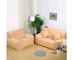 Sofa Überwürfe Sofabezug stretch elastische Sofahusse Sofa Abdeckung in verschiedene Größe und Farbe (4 Sitzer für Sofalänge 230-300cm, Khaki)