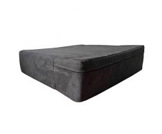 Kissen & more Orthopädisches Stuhlkissen 40x40x10cm, Sitzkissen gegen Rücken- und Steißbeinschmerzen aus Gelschaum. Für Stuhl, Auto, Bank, Rollstuhl. Sitzerhöhung schwarz mit Mikrofaserbezug