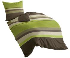 Bierbaum Bettwäsche 4630, Fein-Biber, Made in Germany, apfel 13, 135x200 + 80x80 cm