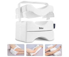 Elviros Orthopädisches Kniekissen für Seitenschläfer Ergonomisches Memory Foam Beinkissen für Rückenschläfer und Rückenschmerzen Beinhochlagerung Kissen zum schlafen