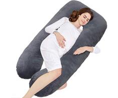 Dream night U-förmiges Schwangerschaftskissen, Lagerungskissen mit Abnehmbarem und Waschbarem Bezug