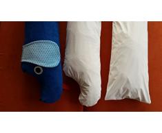 Seitenschläferkissen / Stillkissen 200 x 35 cm (Frottee weiss)