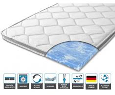 ARBD Matratzenauflage - Topper | Modelle mit 7-12cm Gesamthöhe | waschbarer Bezug mit 3D-Mesh-Klimaband (H2-7 cm, 80 x 200 cm)