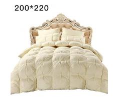 Rouzuofuzhuangdian Daunen Bettdecke,4D Gänsedaunen Winter Quilt Bettdecken Tröster Decke Bettbezug Baumwolle Abdeckung Twin Queen King Full Size Für Home Hotel-200 x 220 cm_Gelb