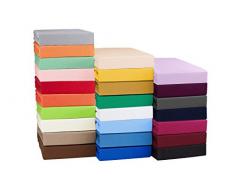 svenson Jersey Spannbettlaken, Spannbetttuch 100% Baumwolle 200 x 220 cm apfelgrün/hellgrün