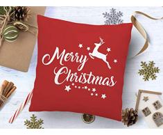 Kissen Weihnachten mit Print Merry Christmas