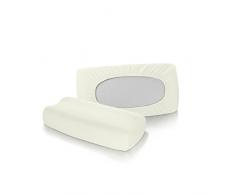 Fleuresse vital Comfort Kissenbezug, 96% Baumwolle, 4% Elasthan, naturweiÃ, 24.4 x 15.2 x 1.2 cm