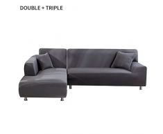 NIBESSER Sofabezug 2 Sitzer+3 Sitzer Sofaüberwürfe für L-Form Sofa elatücke Kisstische Stretch Sofabezug Sofa Überzug