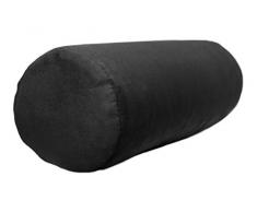 Nackenrolle in vielen Farben aus supersoftem Visco-Schaumstoff, Ihr Begleiter auf Reisen, ob im Auto, Bett, Couch oder Flugzeug | Nackenkissen Nackenstütze Nackenstützkissen Schlummerrolle (schwarz)