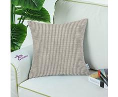 Kissenbezüge, cord-kissen CaliTime 2 Stück Kissen Werfen Kissen Abdeckungen Fälle Schutz Muscheln zum Couch Sofa Schlafzimmer Zuhause Weihnachten Dekor (45cm x 45cm)