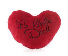 Lumaland Plüschkissen Rot 35cm Ich liebe Dich Herz