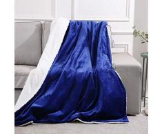 Heizdecke 130 * 180cm Wärmedecke mit Abschaltautomatik Überhitzungsschutz Elektrische Fleecedecken aus Flanell und Shu Velveteen mit 6 Heizstufen