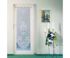 Gardine Türvorhang Fensterbild Scheibengardine hochwertiger Jaquard in weiß - Vorhang in geprüfter Qualität - Ökotex …auspacken, aufhängen, fertig! Typ100