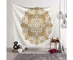 Shentop Indische Mandala Tapisserie Yogamatte Tagesdecke Hippie Home Decor Wandbehang Böhmisches Badetuch Große Tapisserie Tapisserie aus Hausgarten 150x130cm