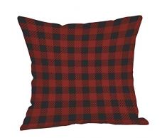 Weihnachten Kissenbezug Kissenhülle Kissenbezüge Hansee, Dekokissen Cases Xmas Plaid Dekokissenbezug Baumwollmischung Kissenschoner Platz Dekokissen 45 cm x 45 cm（C)