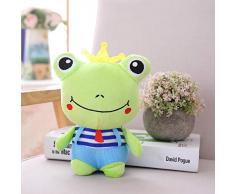 qwertt Crown Frog Dolls Kreatives Weiches Sofakissen Plüschtier Kuscheltier Weihnachten Geburtstagsgeschenk Haus Dekor 20cm Grün