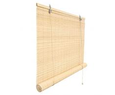Victoria M. Bambusrollo Blickdicht 150 x 220 cm, Hochwertiges Fenster-Rollo Bambus für Innen, Praktisches Sonnenschutz und Sichtschutz Rollo Seitenzugrollo für Fenster und Türen in Natur