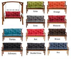 MH Gartenbankauflage Bankauflage Bankkissen Sitzkissen 100 x 60 x 50 cm Polsterauflage Sitzpolster (braun)