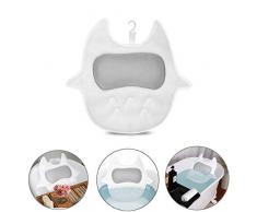 Bilisder Badewannenkissen rutschfest, mit 3D-Air-Mesh-Technologie und 5 Saugnäpfen,Geeignet für Badewannen und Home Spa, Stützfunktion für Kopf, Rücken, Nacken