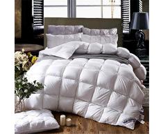 Gute Qualität Graue Verdrehte Blume Bettdecke Füllung 95% Weiße Gänsedaunen Dick Zwilling Königin König Größe Gesteppt Nähen Satin Baumwolle Tröster Einfarbig Steppdecke Werfen,White,King/220X240
