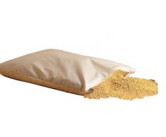 Natur-shop Bio Hirsekissen 40 x 80 cm Hirsespreu Hirsekopfkissen Hirseschalen Kissen Hirsepreukissen mit Reißverschluß