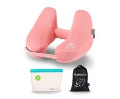 NEU: Nackenkissen Kinder Auto von FLOWZOOM® | Nackenhörnchen Kinder für Auto, Zug und Flugzeug | Aufblasbares Kinder-Reisekissen in H-Form mit Klettverschluss für Kids ab 3 Jahren