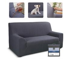 Sofabezug 100% wasserdicht und elastisch, grau | 3 Sitzer (180cm – 230cm) Venezia | Sofabezug/Wasserresistenter Sofaschutz | wasserundurchlässiger und Flexibler Sofabezug