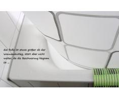 HALB-KASSETTEN DUSCHROLLO 160 cm BREIT BAMBUS WEISS GRÜN DUSCHVORHANG 160 x 190 cm! SHOWER ROLLO CURTAIN