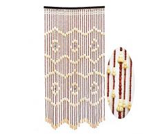 Perlenvorhang Türvorhang PENGFEI Holzperlenvorhang Veranda Massivholz Gardinen Innendekorationen Trennwand for Die Türöffnung, 31 Stränge (Color : 90x200CM)