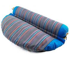 SAPURA Yogakissen 2in1 - Meditationskissen mit Yoga Rolle aus Baumwolle und Buchweizen