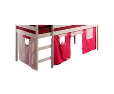 IDIMEX Spielvorhang Erik Bettvorhang Vorhang zu Hochbett Rutschbett Kinderbett in Pink/Rosa