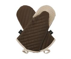 BONTHEE Ofenhandschuhe Hitzebeständig Lange Ofen Handschuhe Professionelle Hitzeresistente Handschuhe für Männer Frauen - Kaffee