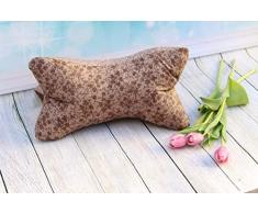 Wunschname Leseknochen Nackenstütze Nackenrolle Buchstütze Relaxing Neck Pillow Tabletstütze Lagerungskissen beige braun
