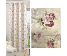 JEMIDI Ösenschal 140cm x 245cm Schal Gardine Vorhang Fenster Blickdicht Dekovorhang