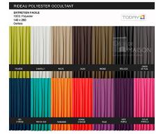 Today 257141 Blickdichter Vorhang mit Ãsen, Polyester, 140 x 260 cm, Polyester, Pourpre Foncé/Violet, 140x260 cm