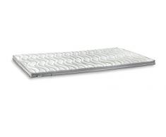 Kaltschaum Topper Matratzenauflage | 7 cm Gesamthöhe | abnehmbarer und waschbarer Bezug | Bezug mit 3D-Mesh-Klimaband und Stegkanten | H3 - fest | 90 x 200 cm