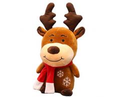 50cm Weihnachts Plüschtier Reindeer Puppe Stofftier Spielzeug Dekokissen for Weihnachtsfeiertags-Party-Tischdekoration Geschenke (Brown) zcaqtajro (Size : 50cm)