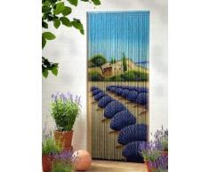 Bambusvorhang Türvorhang Dekovorhang Modell Lavendel 90 Stränge 90cm x 200cm mit Aufhängeleiste