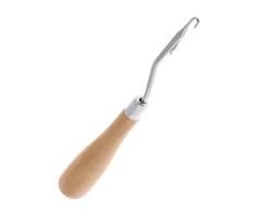 F Fityle Holz Gebogen Knüpfhaken Knüpfnadel Latch Hook Haken Werkzeug für Knüpfkissen und Knüpfteppich